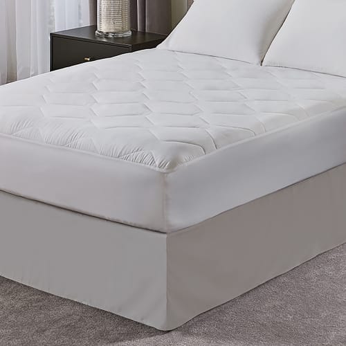 Classic Plus Mattress Pad, Quilted 4 oz, Cloth Top & Bottom, Full XL/Double XL 54x80, Fitted Skirt
